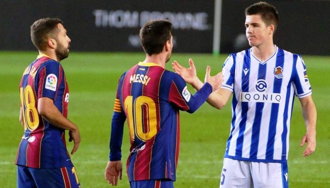 बार्सिलोनासँगको हारपछि सोसिडाड दोस्रो स्थानमा