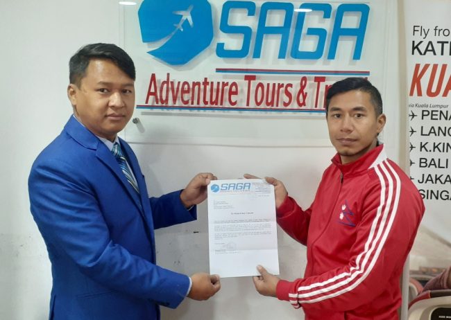 कराते खेलाडी सुमन तिमल्सिना सागाको ब्रान्ड एम्बासडर