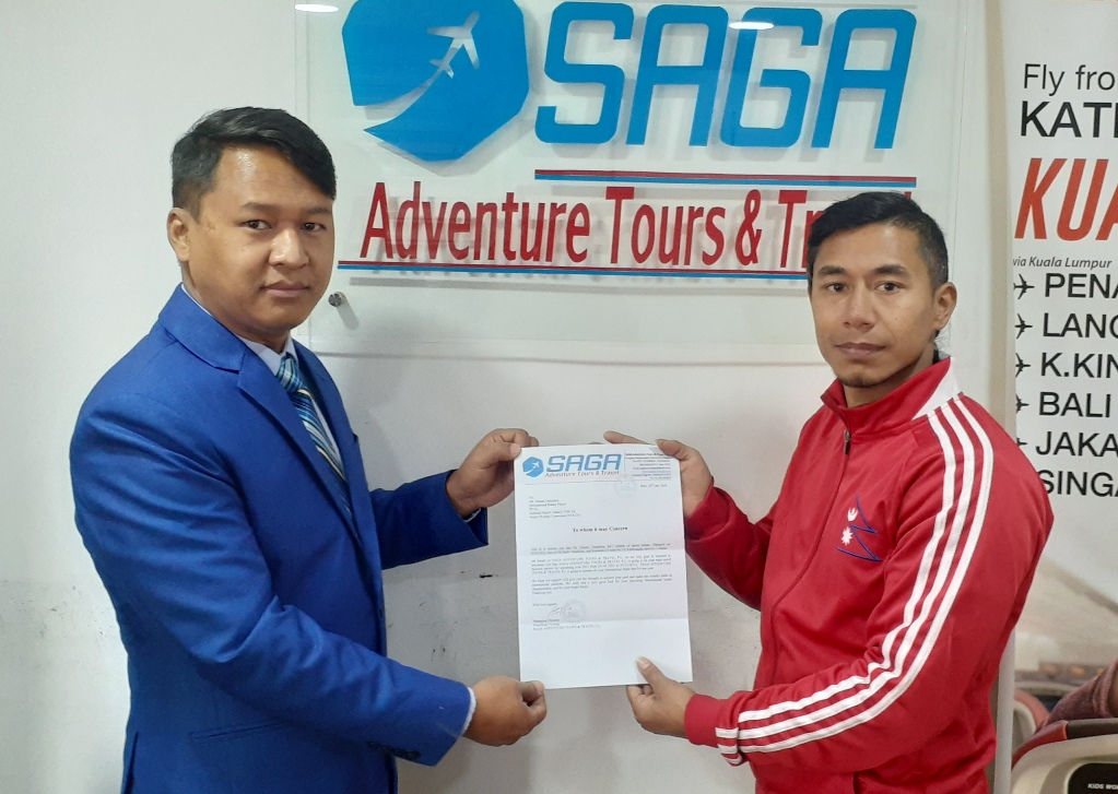 कराते खेलाडी सुमन तिमल्सिना सागाको ब्रान्ड एम्बासडर