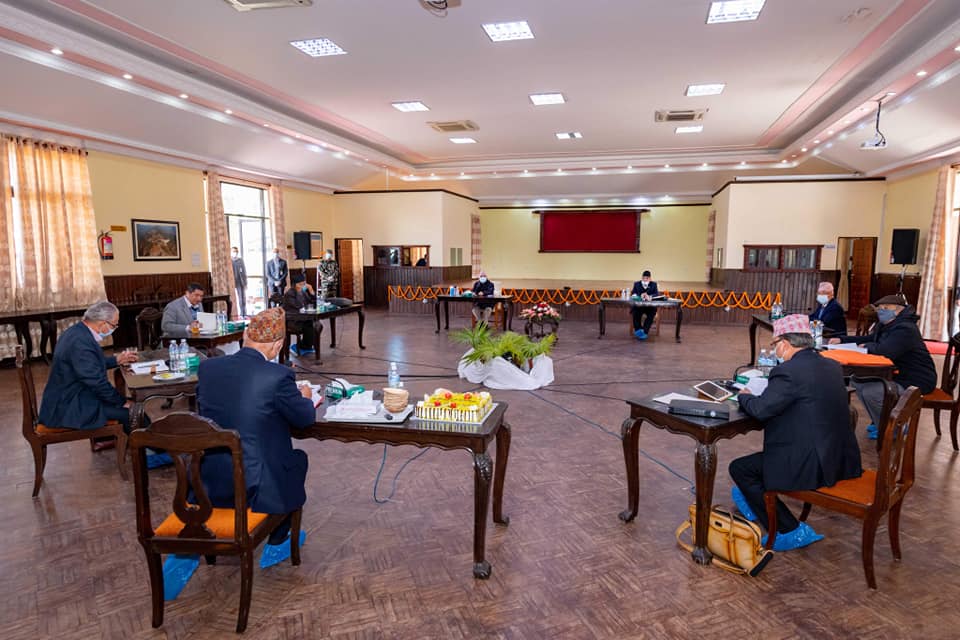 नेकपा सचिवालयमा दुई अध्यक्षका प्रस्तावमाथि छलफल शुरु