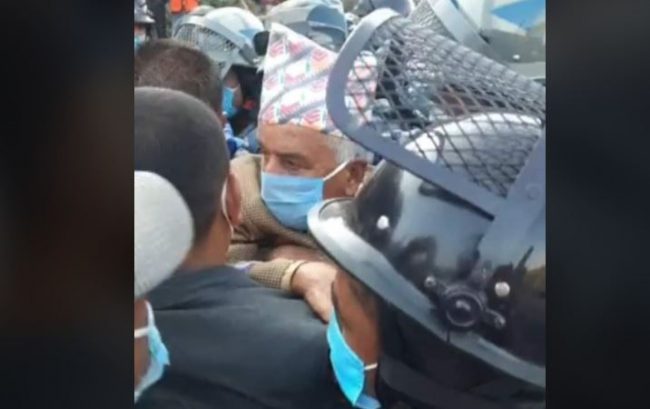 कांग्रेस बरिष्ठ नेता पौडेल प्रहरी नियन्त्रणमा