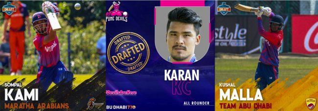 टी टेन लीगमा नेपालका तीन क्रिकेटर अनुबन्धित, तर सन्दीपलाई कसैले किनेन