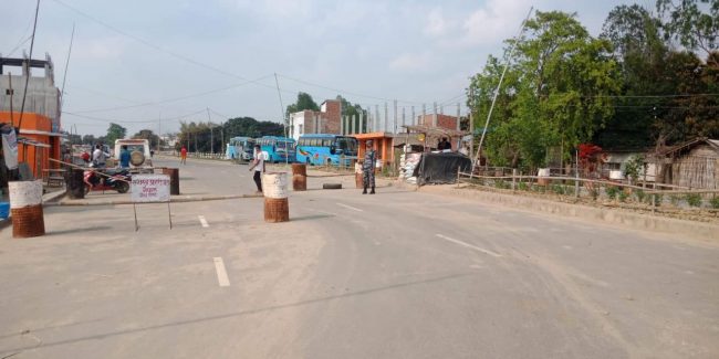 भारतसँगको सीमा नाका खोल्न माग गर्दै धर्ना