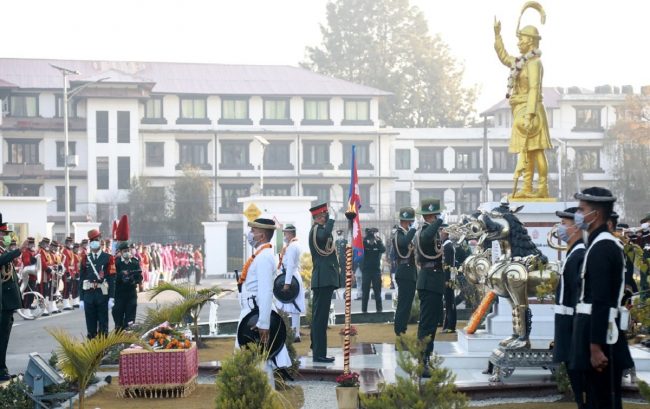 जंगीअड्डामा नेपाली सेनाले मनायो पृथ्वीजयन्ती