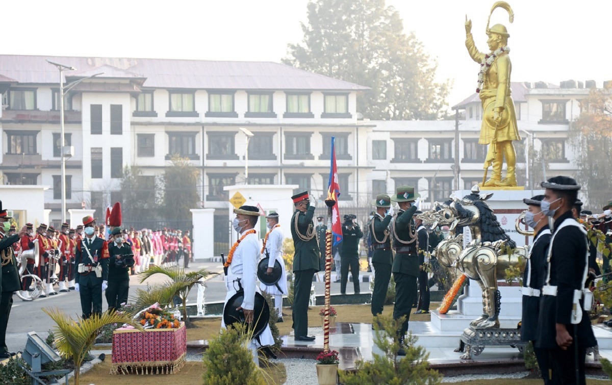जंगीअड्डामा नेपाली सेनाले मनायो पृथ्वीजयन्ती