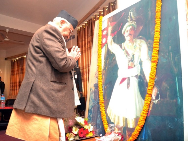 प्रधानमन्त्रीबाट पृथ्वीनारायण शाहप्रति श्रद्धाञ्जलि