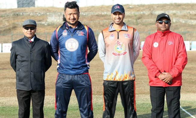 पिएम कपको पहिलो सेमिफाईनलमा एपीएफद्वारा पुलिसलाई २०४ रनको लक्ष्य