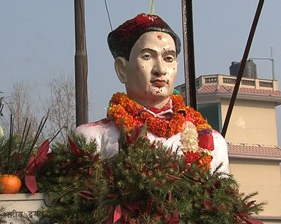 शहीद गङ्गालालको अर्धकदको शालिक अनावरण