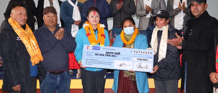राष्ट्रिय महिला कप्तानलाई प्रदेश सरकारको सम्मान