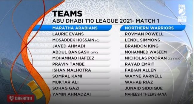 टी१० लिगः मराठाले टस जितेर फिल्डिङ गर्ने, सोमपाल प्लेईंग ११ मा