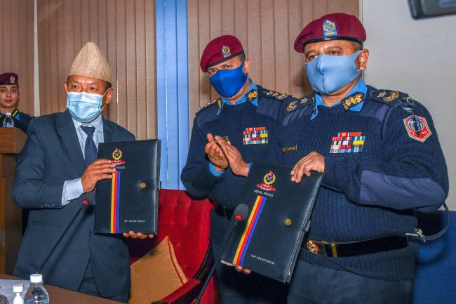 साँगामा फुटबल एकेडेमी स्थापना गर्न नेपाल पुलिस स्कुल र एन्फाबीच समझदारीपत्रमा हस्ताक्षर