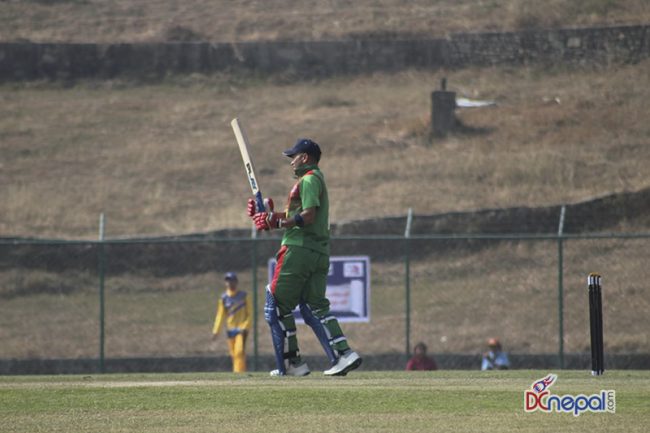 पीएम कप क्रिकेटः बिनोद भण्डारीको अर्धसतक