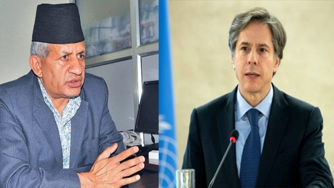 परराष्ट्रमन्त्रीद्वारा अमेरिकी समकक्षीलाई बधाई