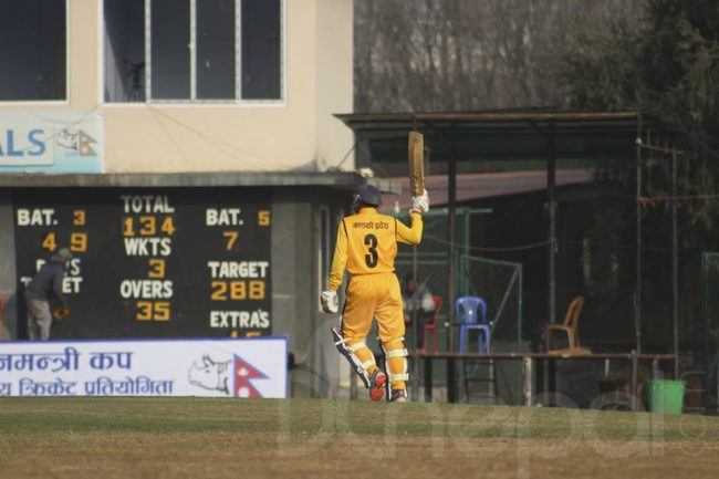 पीएम कप क्रिकेटः गण्डकीका समिर कँडेलको अर्धसतक