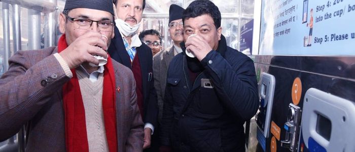 काठमाडौंमा अब एटिएमले दिन्छ पिउने पानी