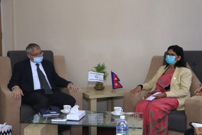 कृषिमन्त्री अर्याल र इजरायली राजदूतबीच भेटवार्ता