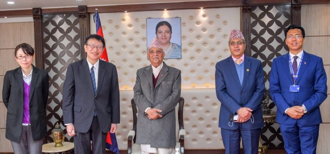 प्रधानमन्त्रीसँग जापानी राजदूतको बिदाइ भेट