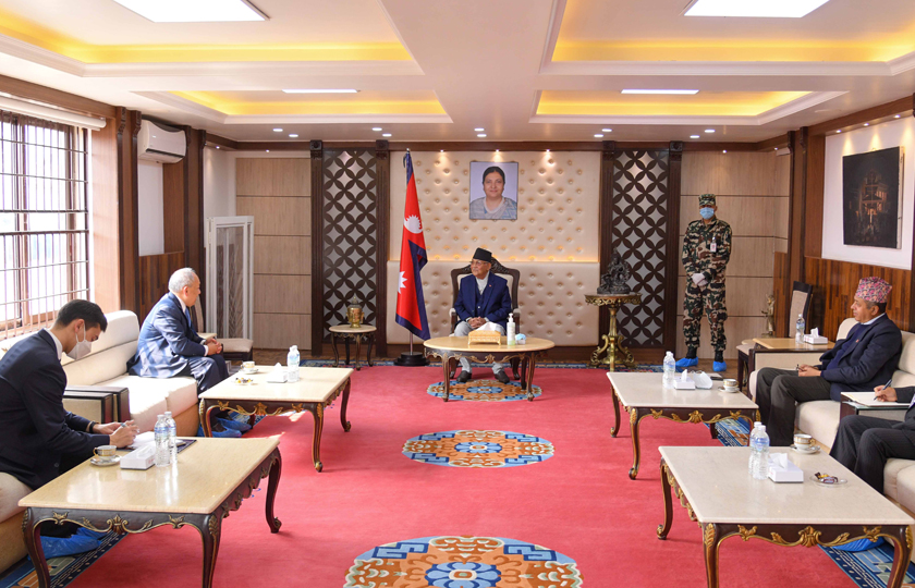 प्रधानमन्त्री र थाई राजदूतबीच भेट