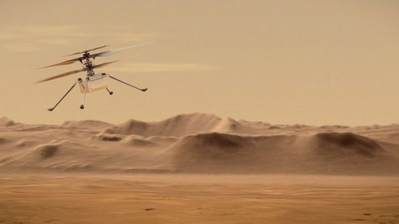 मङ्गल ग्रहमा हेलिकप्टर उडाउने तयारी गर्दै नासा
