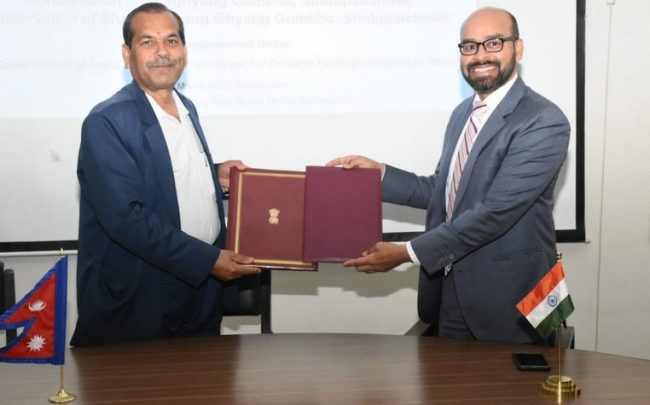 भारतद्वारा सांस्कृतिक सम्पदा पुनर्निर्माणको लागि २४ करोड सहयोग