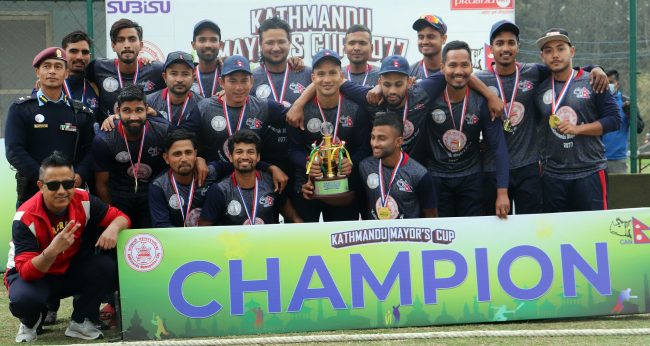 मेयर्स कप क्रिकेटको उपाधि नेपाल पुलिस क्लबलाई