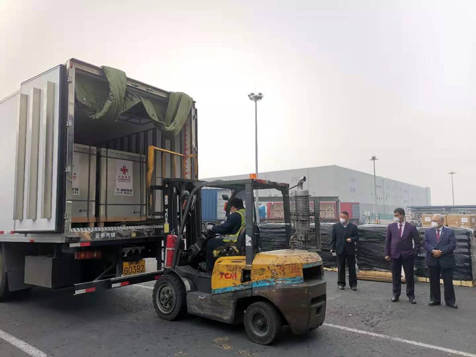 बेइजिङ विमानस्थलमा पुग्यो नेपाल आउने चिनियाँ भ्याक्सिन