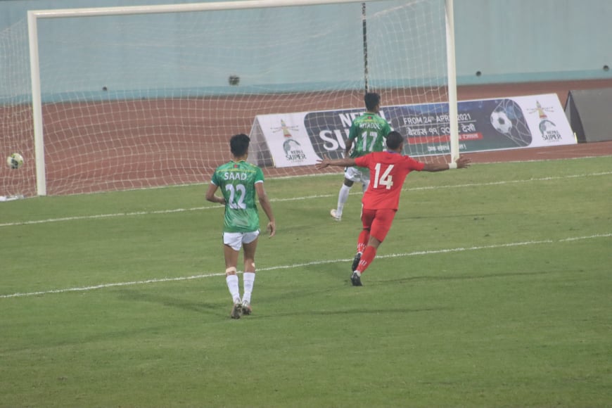 त्रिदेशीय कप : पहिलो हाफमा नेपाललाई २ गोलको अग्रता