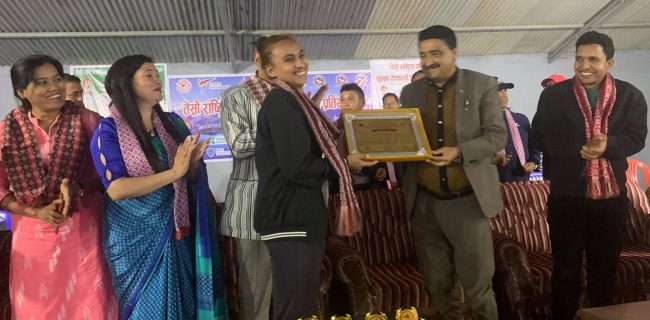 स्युचाटार तेस्रो महिला राष्ट्रिय तेक्वान्दो प्रतियोगिता च्याम्पियन