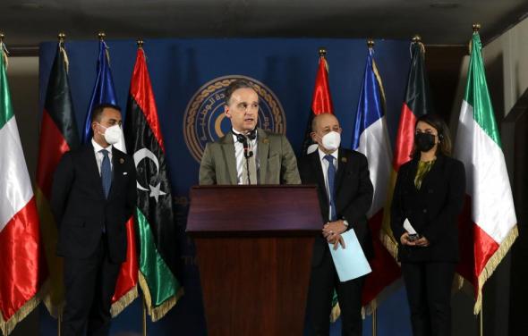 इटाली, फ्रान्स र जर्मनीका विदेशमन्त्री लिबियामा