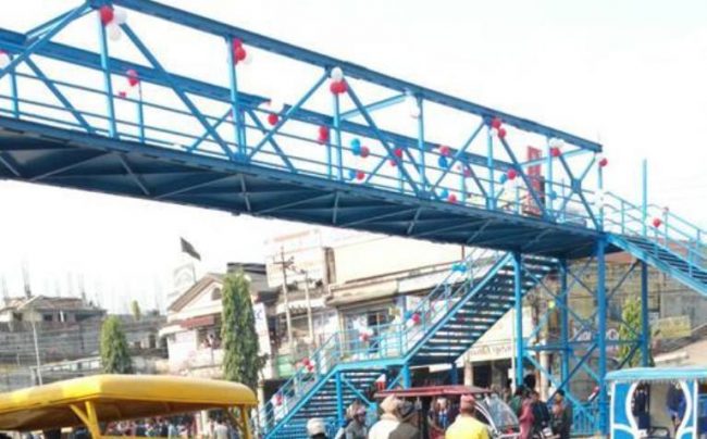 जयबागेश्वरीको आकाशेपुल एक वर्षदेखि अलपत्र