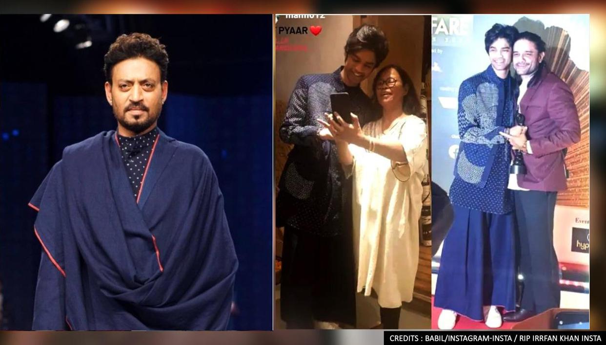 पिताको फिल्मफेयर अवार्ड लिन इरफान खानका छोरा पिताकै कपडा लगाएर पुगे