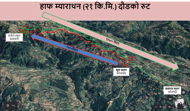 सेना दिवसमा ‘हाफ म्याराथन’