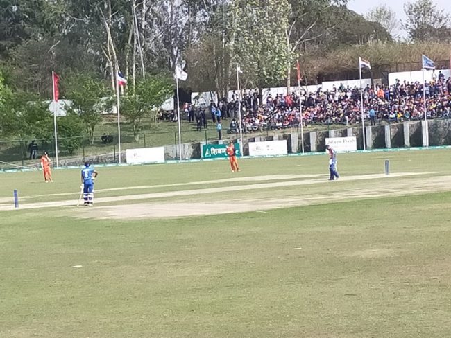 नेपाल भर्सेस नेदरल्याण्डः नेपालको विस्फोटक ब्याटिंग