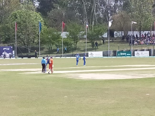 नेदरल्याण्ड भर्सेस नेपालः सन्दीपले दिलाए सफलता