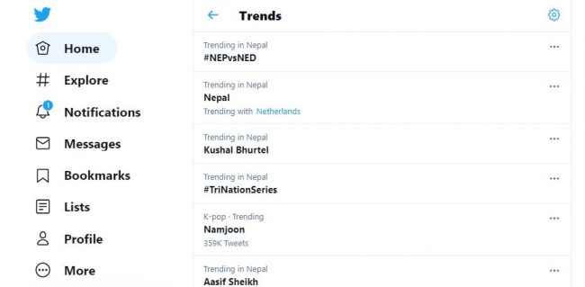 नेदरल्याण्डमाथि शानदार जीतसँगै ट्वीटरमा क्रिकेटसम्बन्धी कैयौं ह्याशट्याग ट्रेन्डिङ