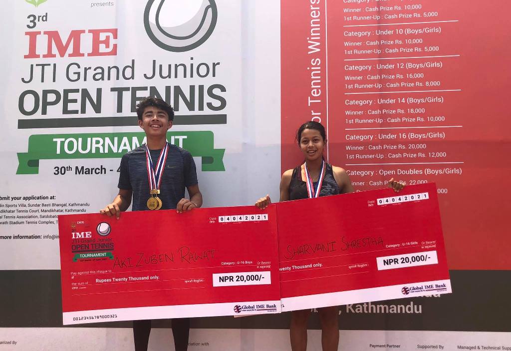 अकि र सर्भानीलाई यु–१६ टेनिसको उपाधि