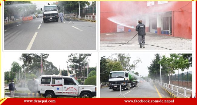 अस्पताल, सुरक्षा जाँच र कार्यालयजस्ता सार्वजनिक ठाउँलाई नियमित निसंक्रमण गर्दै महानगर