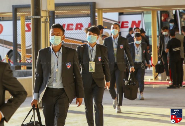 इराकसँग आज हुने खेलका लागि नेपाली प्लेइंग सेट सार्वजनिक, खेलाडी मैदानमा पुगे (फोटोफिचर)