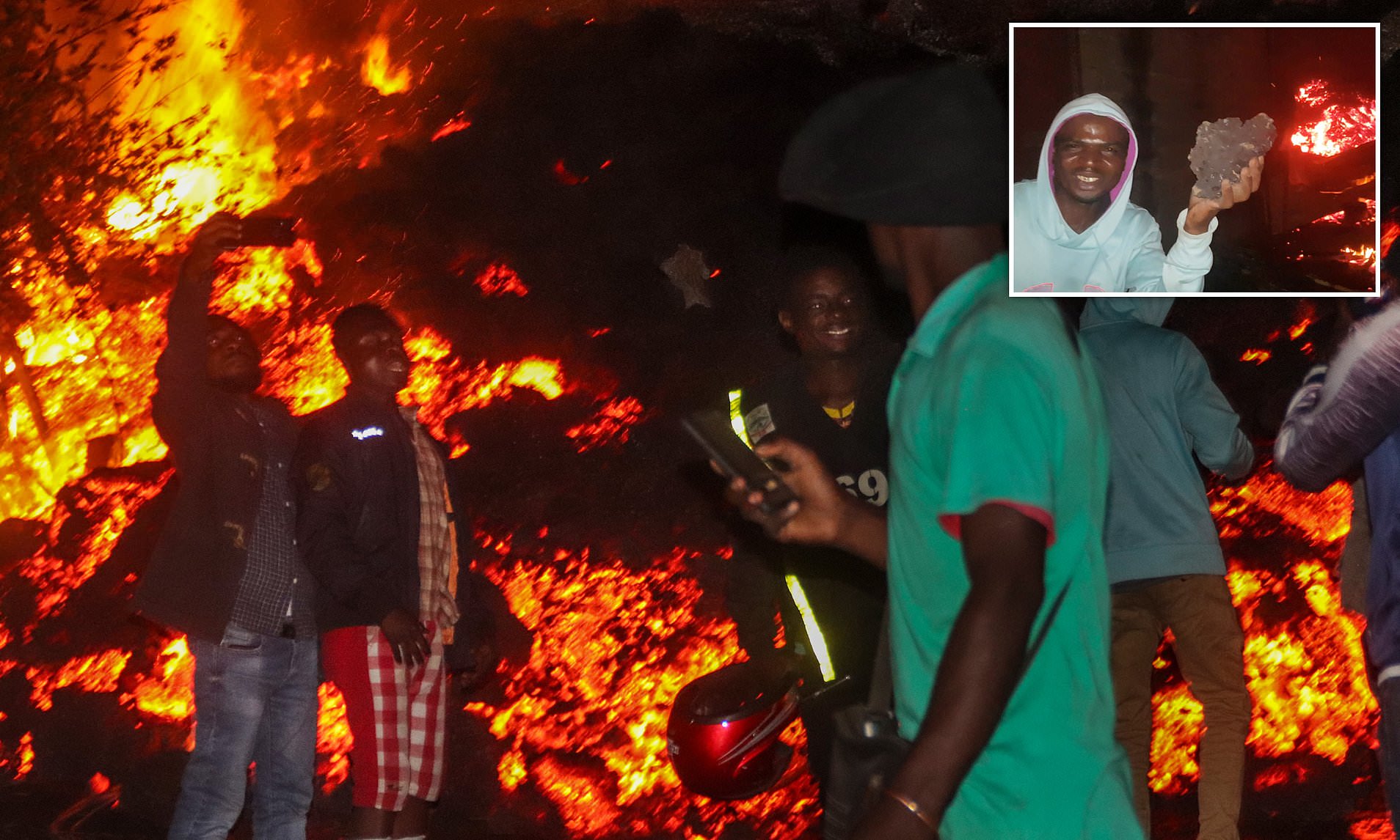 आफ्नो जलिरहेको घरअगाडि हाँसीहाँसी सेल्फी किन खिचिरहेका छन् यी मानिसहरु ?