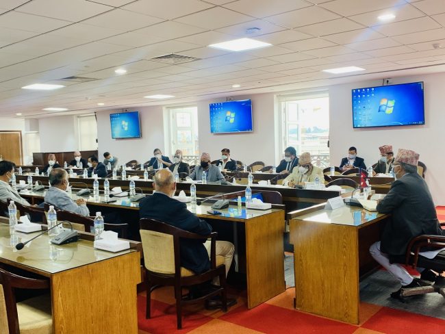 अक्सिजनको आपूर्ति सहज बनाउन उपप्रधानमन्त्री पोखरेलद्वारा निजी क्षेत्रसँग संवाद