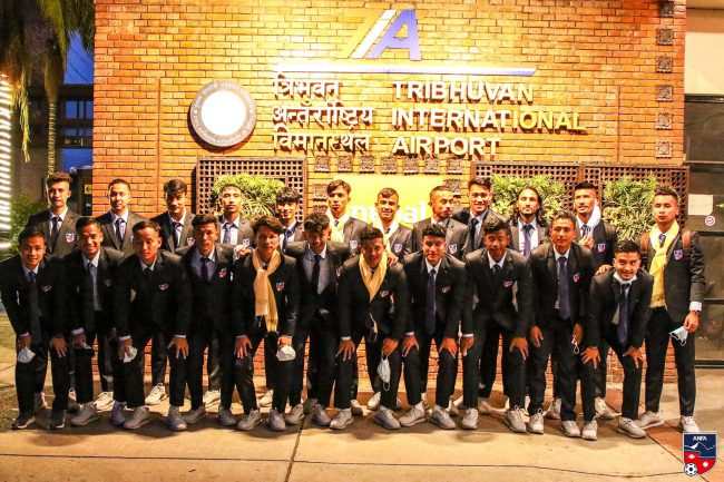 नेपाली फुटबल टोली इराक प्रस्थान