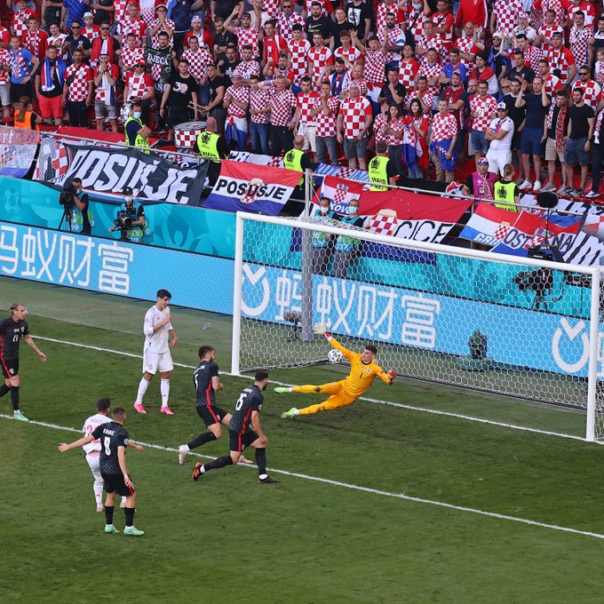 स्पेन र क्रोएसियाबीचको पहिलो हाफ १ – १ गोलको बराबरी