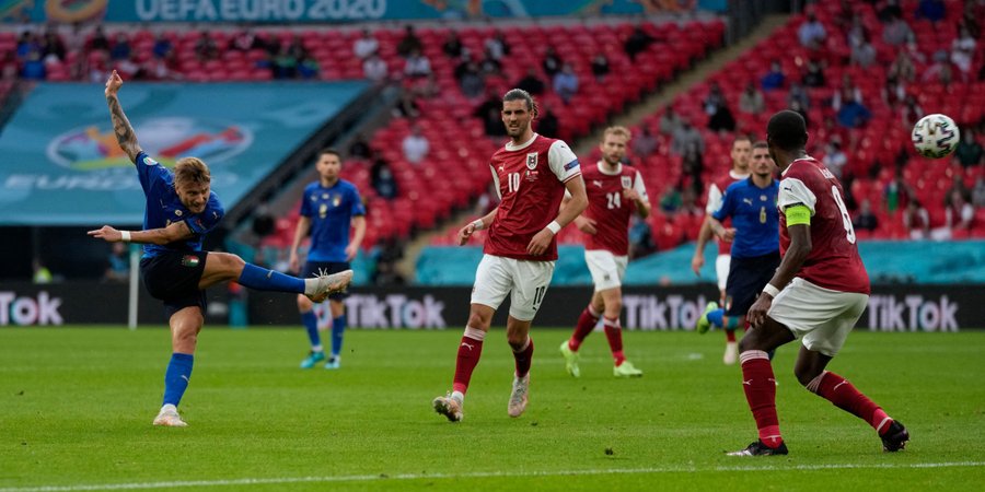 इटाली र अष्ट्रियाको पहिलो हाफ गोलरहित बराबरी