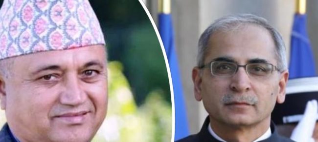 गृहमन्त्री अधिकारी र भारतीय राजदूत क्वात्राबीच भेट