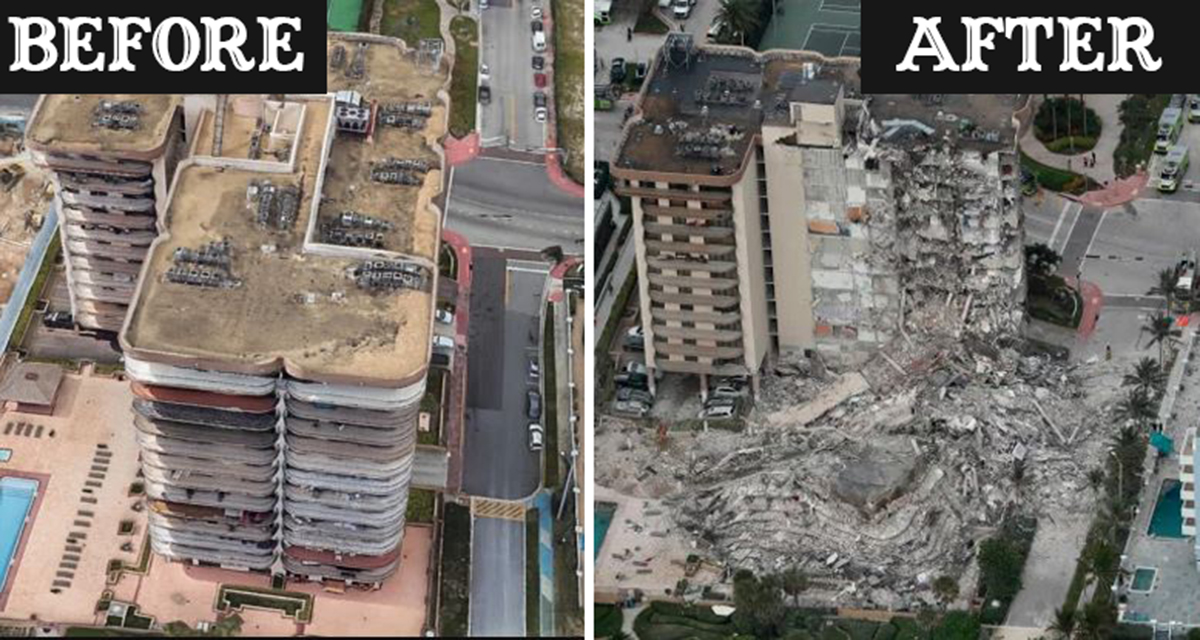 ३३ तस्वीरमा हेर्नुहोस् अमेरिकाको मियामीमा १५९ जना बेपत्ता हुनेगरी भवन भत्किएपछिको अवस्था