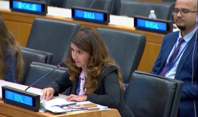 प्रथमा उप्रेती राष्ट्रसंघीय महासभाको दोस्रो कमिटीको संयोजक निर्वाचित