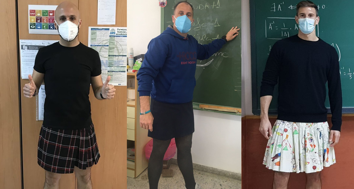 स्पेनका पुरुष शिक्षकहरु किन स्कर्ट लगाएर स्कुल जान थाले ?