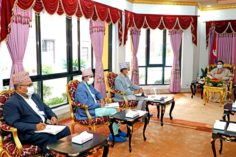 काेराेना नियन्त्रणमा राष्ट्रपतिकाे चासाे, काेराेना नियन्त्रणमा भइरहेको कामबारे जानकारी