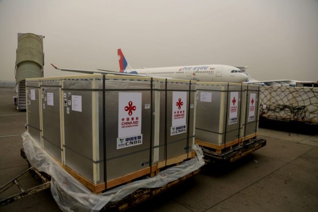 आठ लाख डोज खोप लिएर नेपाल एयरलाइन्सको जहाज आइपुग्यो