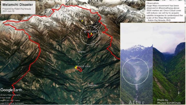 हेलम्बु गाउँपालिकाले भन्योः पहिरो जाने जोखिम अझै छ, मेलम्चीमा फेरि बाढी आउन सक्छ